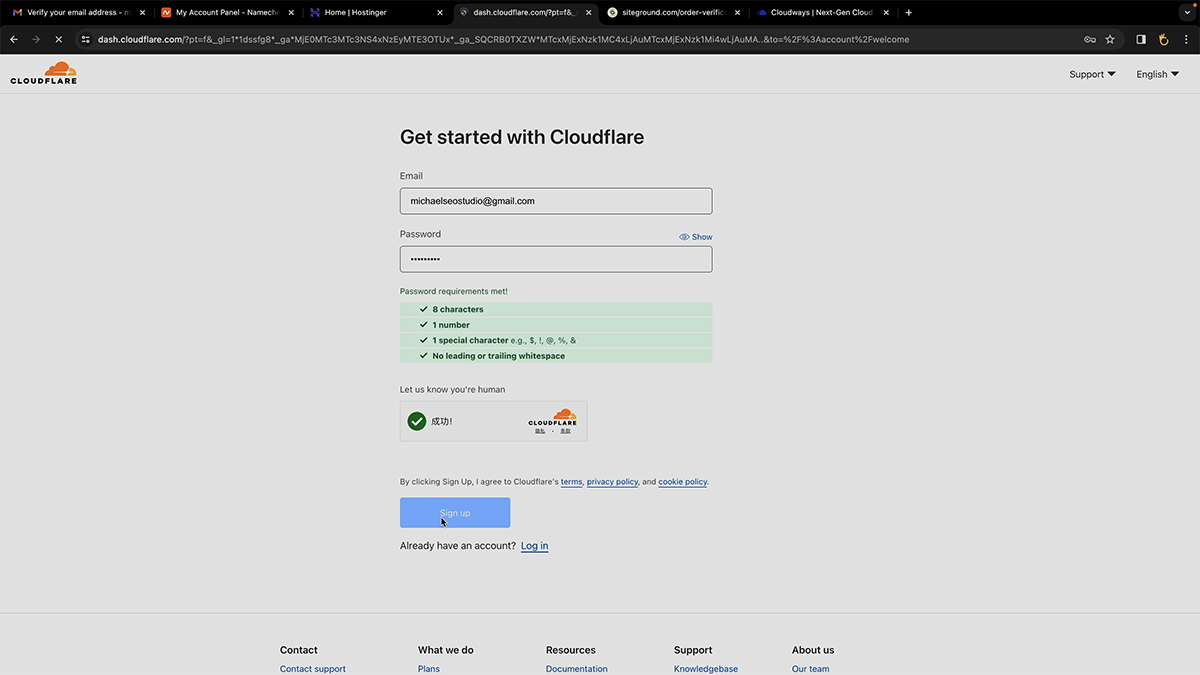 域名解析 cloudflare账号注册