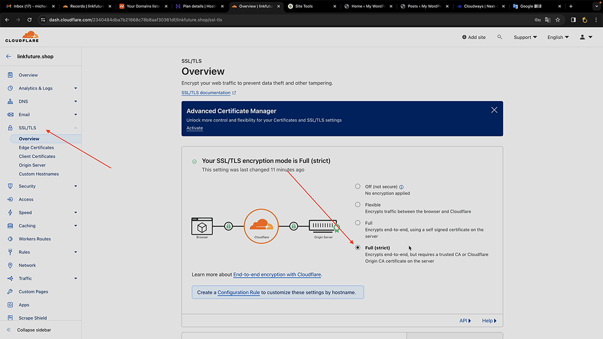 cloudflare https设置教程